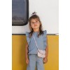 Lichtblauwe top met bloemetjes - T-shirt sleeveless denim blue